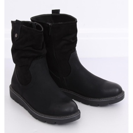 Botas pretas com sola grossa BM-9062 Black preto 2