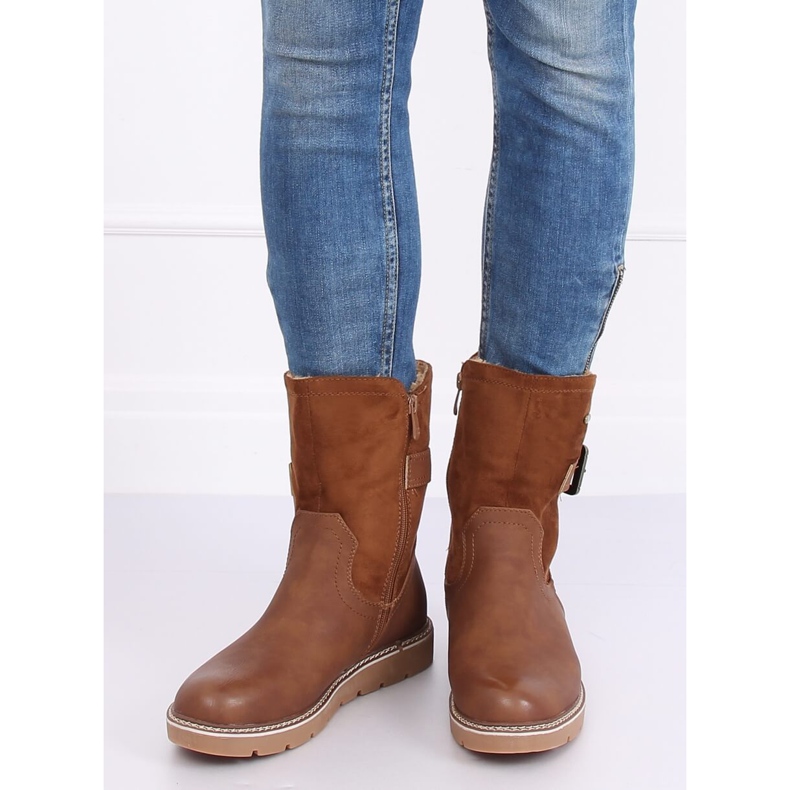 Botas isoladas de camelo BM-9063 Camel marrom 1