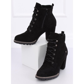 Botas pretas de salto alto com atacadores 7081 Pretas preto 1