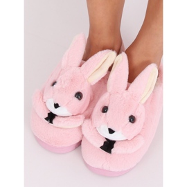 Chinelos femininos coelhinhos rosa claro MA17 rosa 1