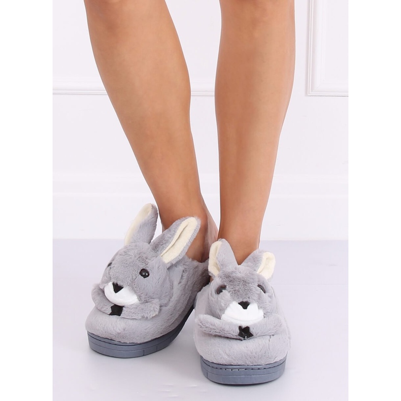 Chinelos cinza coelhinhos cinza MA17 cinza 1