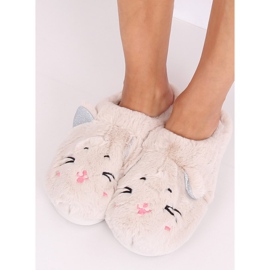 Chinelos femininos bege MA16 branco leite 1