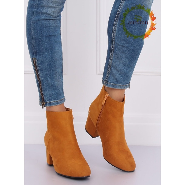 Botas de salto baixo YQ216P Yellow II Quality castanho 1
