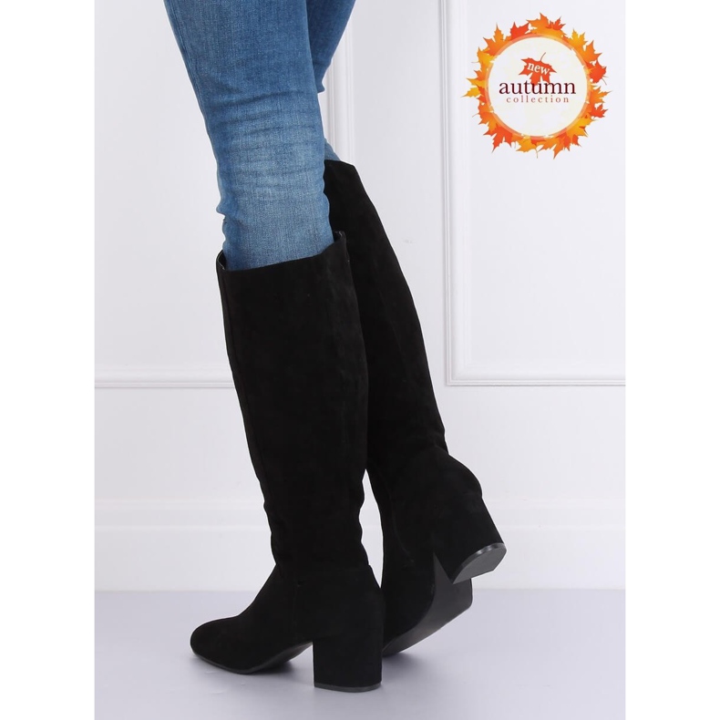 Preto Botas de salto alto YQ218P Preto Ii Gênero 1