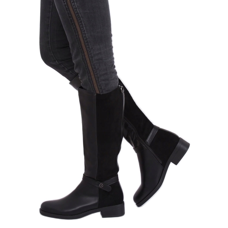 Botas pretas para mulheres pretas G-7603 pretas preto 1