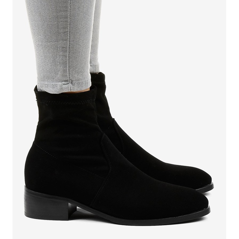 Botas isoladas femininas pretas planas CN877 preto 2