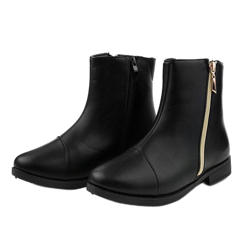 Botas rasas femininas pretas CH-7 preto 2