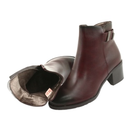 M.Daszyński Botas no zíper isolado Daszyński SA153 clarete vermelho multicolorido 5