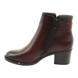 M.Daszyński Botas no zíper isolado Daszyński SA153 clarete vermelho multicolorido 2