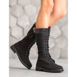 Seastar Botas com cordões quentes preto 2