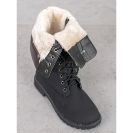 Seastar Botas com cordões quentes preto 1 Seastar Botas com cordões quentes preto 1