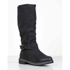Super Me Botas Com Pele De Carneiro preto 1