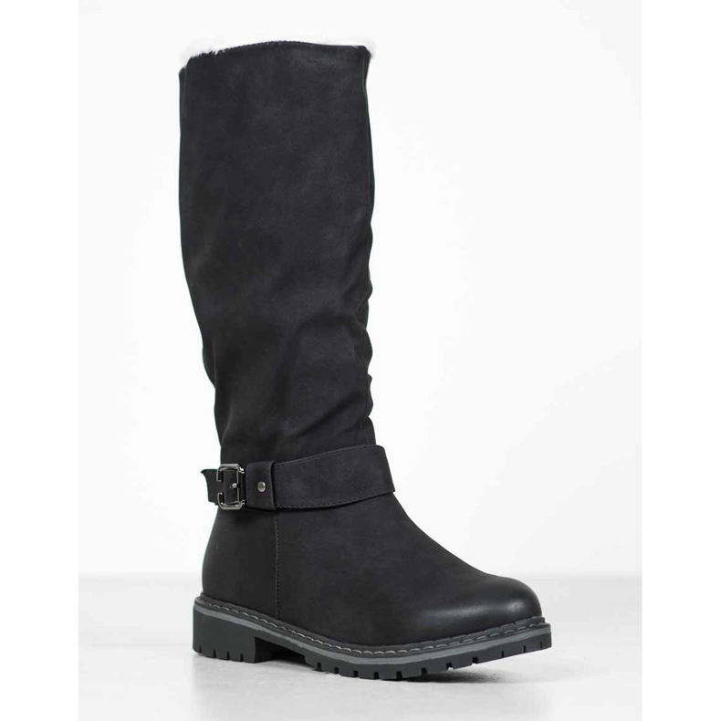 Super Me Botas Com Pele De Carneiro preto 1