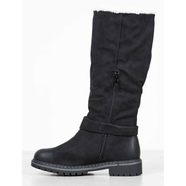 Super Me Botas Com Pele De Carneiro preto 2