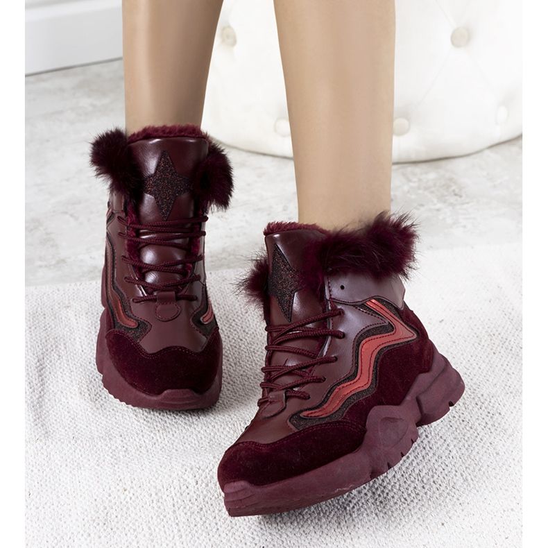 Tênis quente cor de vinho LS-2062 vermelho 1