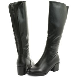 M.Daszyński Botas com isolamento de salto alto Daszyński 153 pretas preto 4 M.Daszyński Botas com isolamento de salto alto Daszyński 153 pretas preto 4