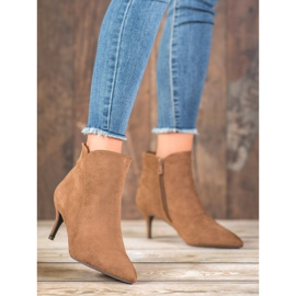 Kylie Botas de camurça com salto alto castanho 1