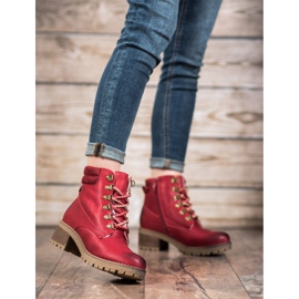 Goodin Botas Vermelhas Com Pele De Carneiro vermelho 2