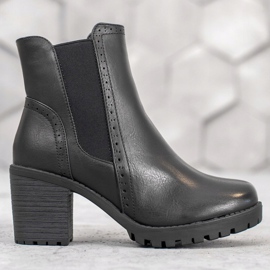 J. Star Botas deslizantes na plataforma preto 1