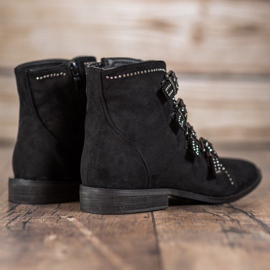 Bestelle Botas de camurça com fivelas preto 1