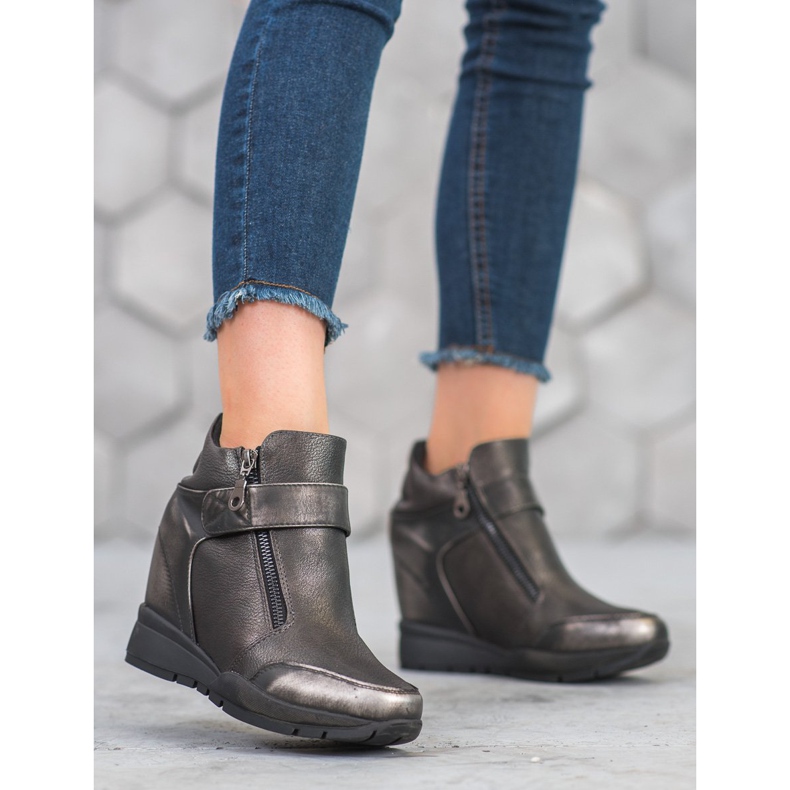 Sergio Leone Tênis no zíper cinza 1