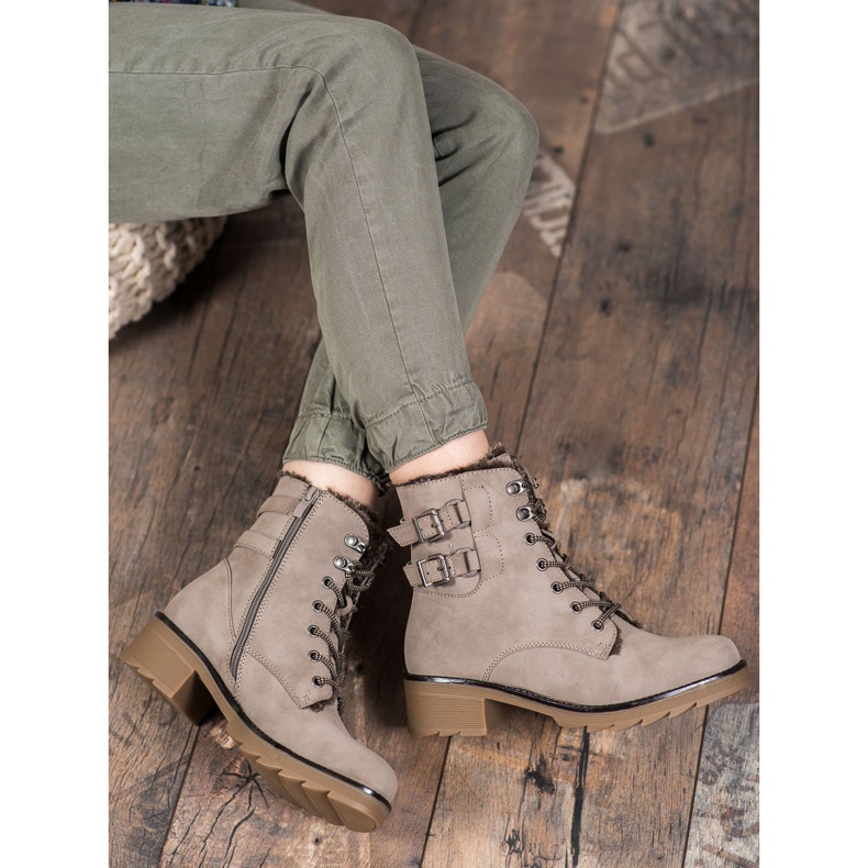 Sergio Leone Botas com cordões quentes castanho 2