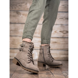 Sergio Leone Botas com cordões quentes castanho 1