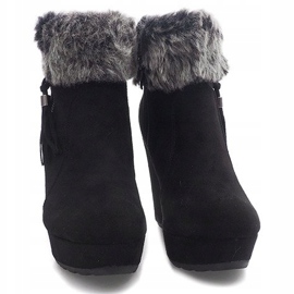 Botas em cunha 58-385 pretas preto 2