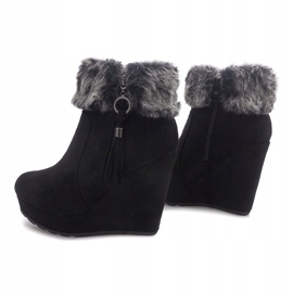 Botas em cunha 58-385 pretas preto 1