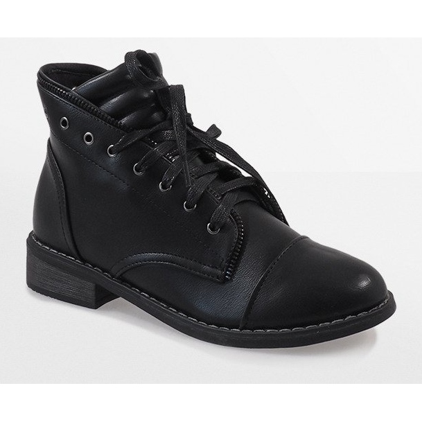 Botas pretas LA-12 com atacadores preto 1