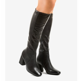 Botas de couro ecológico cinza 5319 2 Botas de couro ecológico cinza 5319 2