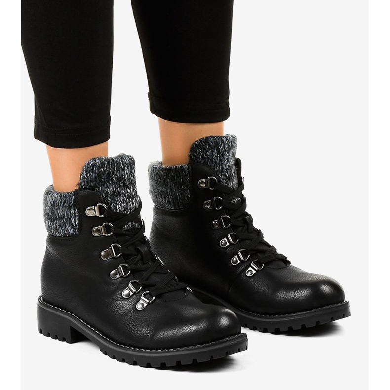 Botas de caminhada pretas sem isolamento Z186 preto 1 Botas de caminhada pretas sem isolamento Z186 preto 1