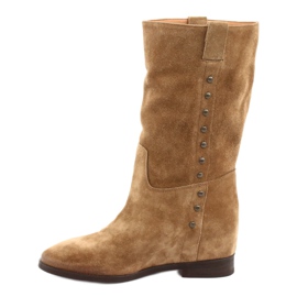 Botas de camurça Badura 9441 marrom 2