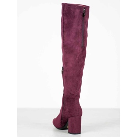 Goodin Botas de camurça roxo 2