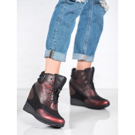 Sergio Leone Tênis Borgonha vermelho 1