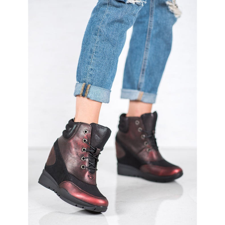 Sergio Leone Tênis Borgonha vermelho 1