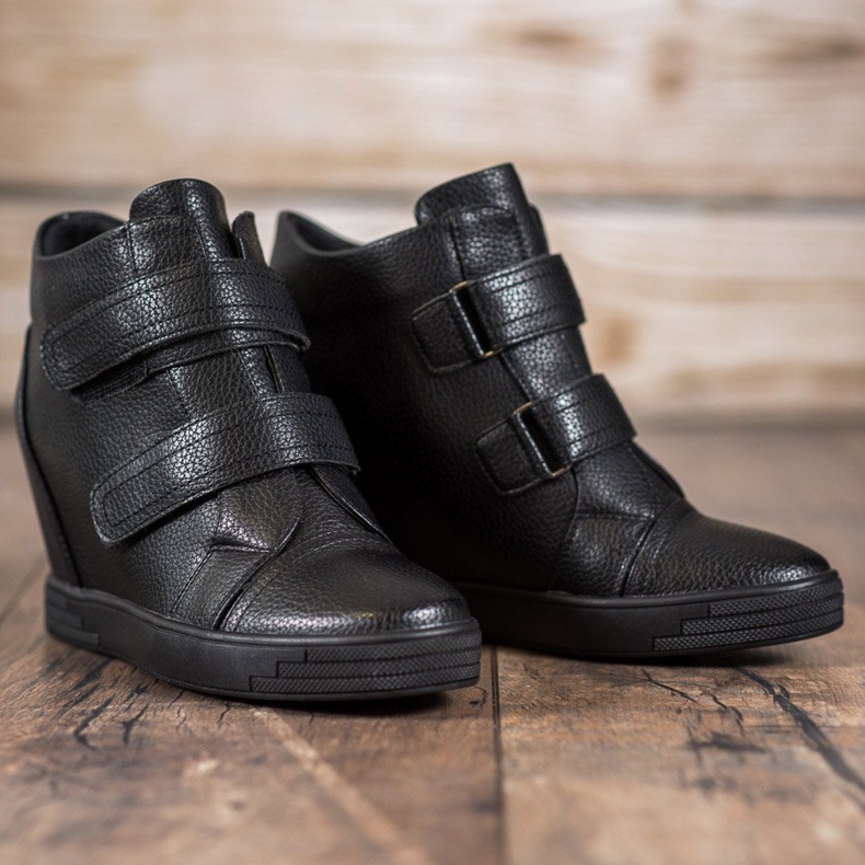 Sergio Leone Tênis de couro ecológico preto 1