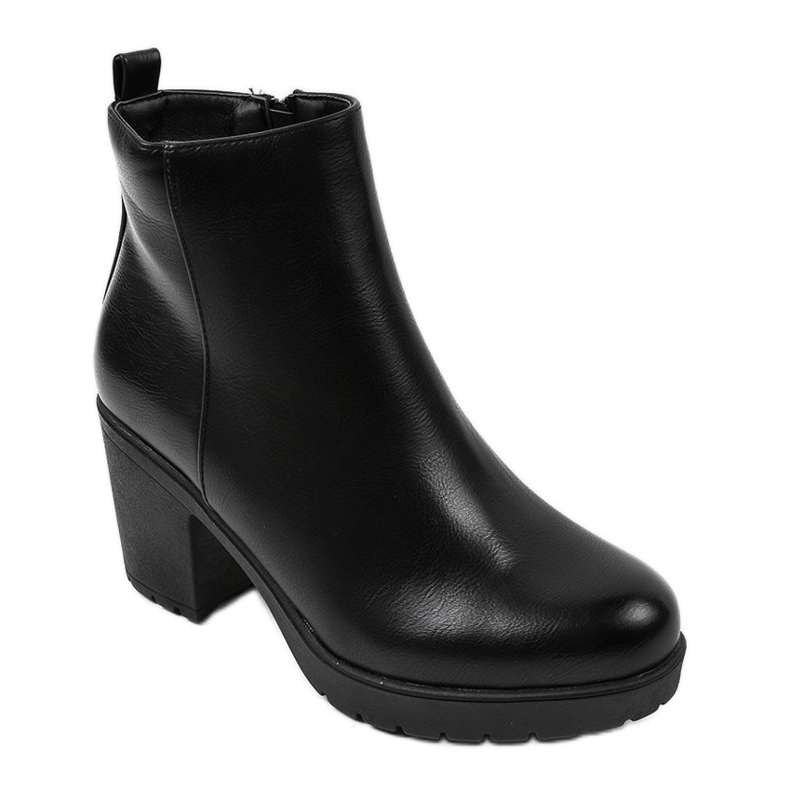 Botas pretas de tornozelo na coluna BM172 preto 1