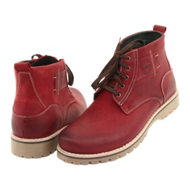 Botas de inverno com cordões Riko 888 vermelho 4 Botas de inverno com cordões Riko 888 vermelho 4