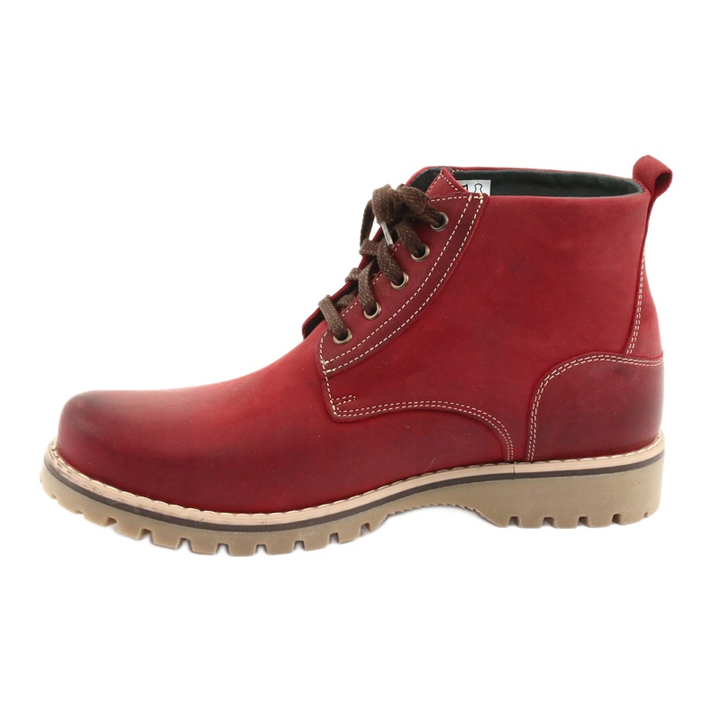 Botas de inverno com cordões Riko 888 vermelho 2 Botas de inverno com cordões Riko 888 vermelho 2