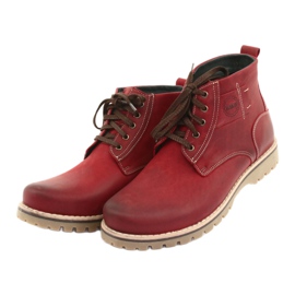 Botas de inverno com cordões Riko 888 vermelho 3 Botas de inverno com cordões Riko 888 vermelho 3