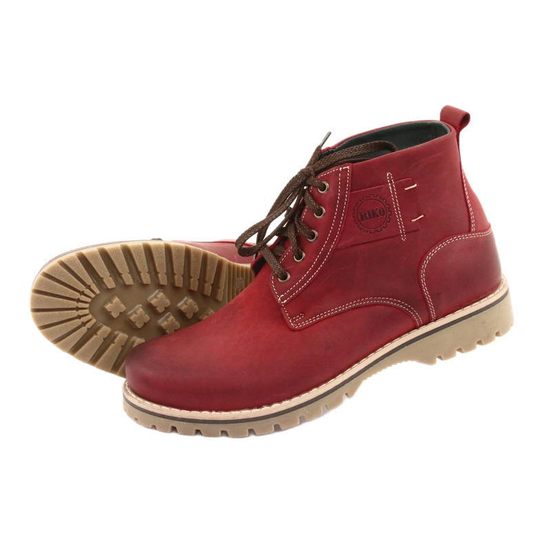 Botas de inverno com cordões Riko 888 vermelho 5 Botas de inverno com cordões Riko 888 vermelho 5