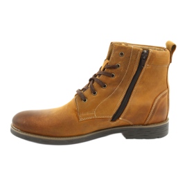 Botas de salto alto no Riko 884 com zíper louco e ensolarado castanho amarelo 2 Botas de salto alto no Riko 884 com zíper louco e ensolarado castanho amarelo 2