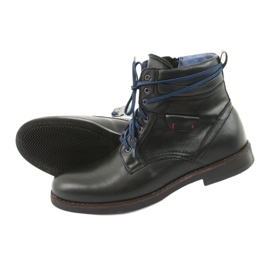 Nikopol Botas de couro masculinas isoladas com um zíper 700 preto 5