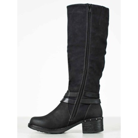 SHELOVET Botas Com Cinto Decorativo preto 1