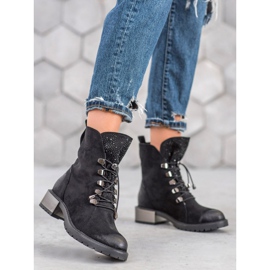 Goodin Botas de camurça com nervuras preto 2