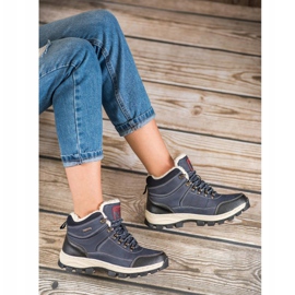 Arrigo Bello Botas de inverno amarradas azul 2