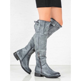 Forever Folie Botas de couro ecológico azul 1