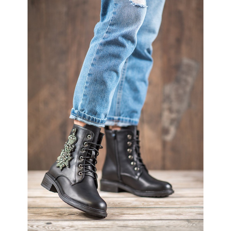 Lovery Botas com Cristais preto 2