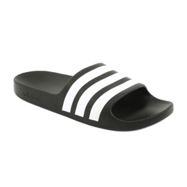 Chinelos Adidas Adilette Aqua K Jr F35556 branco preto 1